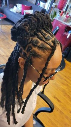 Simple Loc Styles Long, Long Dreads Styles For Women, Paprika Hair Color, Marley Locs, Locs Ideas, Loc Goddess, Short Dreadlocks Styles, Dreads Styles For Women