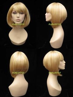 inverted bob with bangs | inverted bob with bangs | Hairstyles I may want Inverted Bob With Bangs, Midi Bob, Reverse Bob, Grey Bob Hairstyles, Full Fringe, Blonde Bob Wig, Layered Bobs, Short Hair Wigs