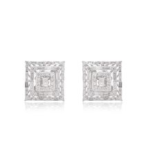 Real H/SI Baguette Diamond Square Stud Earrings Gift 14k White Gold 1.80 Ct. Diamond Wedding Earrings, Diamond Birthday, Birthday Earrings, Valentine Earrings, Diamond Earrings For Women, White Gold Diamond Earrings, Diamonds Earrings, Earrings Square, Engagement Earrings