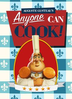 an advertisement for anyone can cook