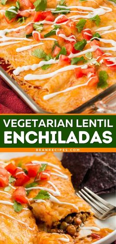 vegetarian lentil enchiladas are an easy and delicious side dish that everyone will love