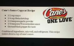 a menu for a restaurant called cane's confection in the united states