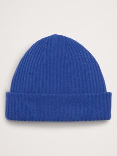 This signature beanie is crafted from a luxuriously warm Merino wool blend with a wide ribbed stitch for vintage-inspired appeal.  Fabric from Italy's Filpucci mill.  Length: 8" Blue Beanie, Party Sale, Bright Blue, Cobalt Blue, Sales Gifts, Cobalt, Merino Wool, Banana Republic, Wool Blend