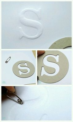 the letter s is cut out with scissors