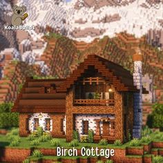 an image of a brick cottage in minecraft