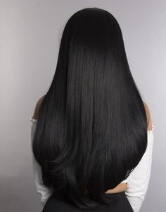 Hair Levels, Straight Black Hair, Long Dark Hair, Long Black Hair, Beautiful Long Hair, Silky Hair, Hair Color For Black Hair