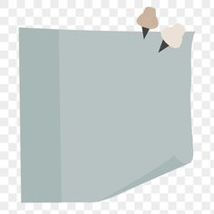 an image of a piece of paper with two pins sticking out of the corner png