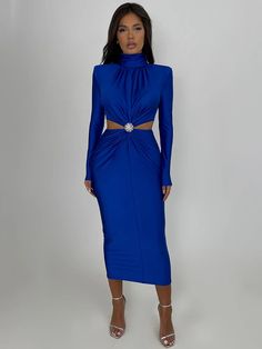 43527589920948|43527590084788|43527590117556 Marine Uniform, Maxi Dress For Women, Blue Evening Dresses, Elegant Feminine, Turtleneck Long Sleeve, Sophisticated Dress, فستان سهرة, Bodycon Maxi Dresses, Maxi Dress Evening