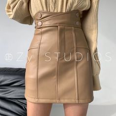 Mini Skirt Winter, Style Mini Skirt, Pu Leather Skirt, Winter Shorts, Harajuku Style, Kawaii Dress, Christmas Outfits, Korean Dress, Pretty Clothes