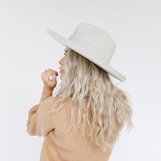 The Cara Loren Pencil Brim Hat - Heather Grey - GIGI PIP Cara Loren, Gigi Pip, Pencil Roll, Felt Hats, Rancher Hat, Fedora Hat Women, Halo Style, Wearing A Hat, Felt Hat