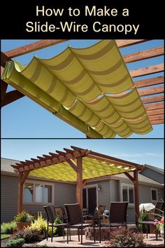 how to make a slide - wire canopy