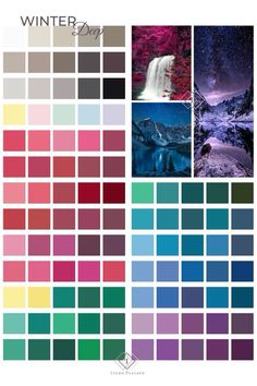 the color palette for winter day