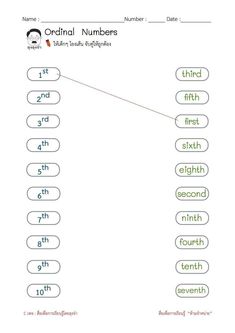 a worksheet with numbers and symbols to help students learn how to read them