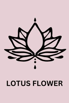 the lotus flower logo on a pink background