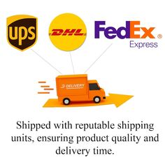 an orange delivery truck with the words fedex express and shipping on it's side