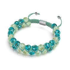 Discover the captivating allure of the Ocean Spray Teal x Evergreen Double Firefly Glass Bracelet from NOGU. Handcrafted with authentic Teal and Evergreen Firefly Glass beads, this bracelet emits a brilliant emerald glow when charged under a light source. The adjustable Green Nylon cord and stainless steel base add to its sophistication. This unisex accessory is a grown-up luxury version of your favorite glowing baubles from childhood. Charge it using the NOGU Ultraviolet Light for an enhanced g Green Adjustable Glass Beaded Bracelets, Adjustable Green Glass Beaded Bracelets, Mermaid Glass, Ocean Spray, Glass Bracelet, Macrame Bracelets, Summer Accessories, Firefly, Gold Beads