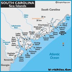 a map of the south carolina sea islands