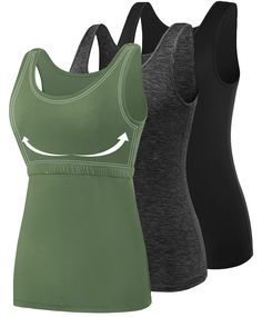 PRICES MAY VARY. ♥ High-quality Fabric ：Vislivin Cotton Tank Tops with Shelf Bra for women provides light support and coverage.This Womens tank tops made of 95% cotton and 5% spandex,Skin friendly, lightweight, stretchy, moisture-wicking quick dry soft cotton and Spandex breathable comfy elastic fabric with wireless bra sewn in to stay put, suitable for most women. ♥ Humanized design：Comfortable wide straps,stretch cami ， high quality no underwire padded shelf bra which create a feminine and sex Undershirt Tank Top, Bra Sewing, Bra For Women, Tank Top Bras, Tank Top Camisole, Women Essentials, Elastic Fabric, Wireless Bra, Womens Bras