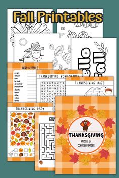 thanksgiving printables for kids and adults