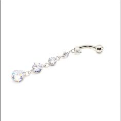 14g 316l Surgical Stainless Steel Cz Dangle Belly Button Ring. Bar Length Is 3/8" (10mm). Brand New. Color Silver. Has Clear Gem In The Top Ball, Which Makes It Different From The Similar One In My Closet. Very Sparkling. This Is Authentic Stainless Steel. It Does Not Tarnish, Change Colors Or Irritate Skin. Very Shiny And Sparkling. Tags Belly Rings Body Jewelry Body Art Rings Sexy Belly Rings Stainless Steel Belly Button Ring Piercings Top Ratings. Clean Home Fast Shipper Sparkle Jewelry Silver Cubic Zirconia Belly Rings For Wedding, Elegant Round Cubic Zirconia Body Jewelry, Silver Cubic Zirconia Round Body Jewelry, Silver Stainless Steel Body Jewelry, Elegant Cubic Zirconia Belly Rings, Elegant Round Cubic Zirconia Belly Rings, Silver Stainless Steel Belly Ring, Silver Stainless Steel Round Belly Ring, Dangle Belly Button Piercing