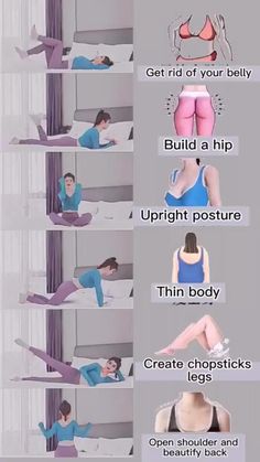 an image of a woman doing yoga poses in different positions, with the caption above it