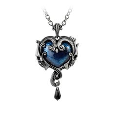 Show your gothic side with the gothic affaire du coeur pendant. handcrafted with pewter, this pendant is perfect for any gothic fashion style. get yours today! Skull Profile, Beneath The Stars, Baroque Frame, Alchemy Gothic, Skull Pendant Necklace, Blue Skulls, Alternative Jewelry, Pewter Pendant, Jewelry Indian