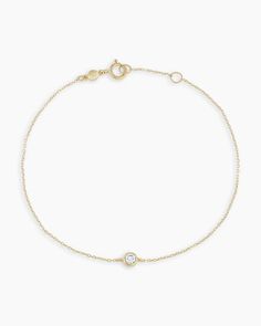 Solitaire Bezel Diamond Bracelet | gorjana Elegant Bar Design, Elegant Bar, Gold Heart Bracelet, Gorjana Jewelry, Mini Bracelet, Solid Gold Charms, Bezel Bracelet, Pave Bracelet, Solid Gold Bracelet