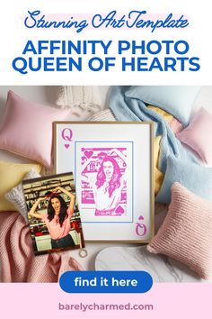 Want to show off your favourite photo with a bold statement? This editable template lets you create your own custom art masterpiece in minutes (or less than) and make it uniquely yours. Perfect as a personalized gift or custom photo keepsake.  #uniquecustomgiftideas #queenofheartscardaesthetic #customgifts forbestfriends