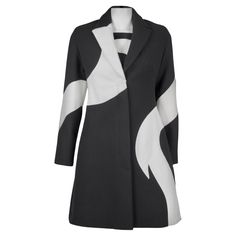 Chic A-line Wool Coat For Work, Elegant Structured Wool Coat For Spring, White Long Wool Coat For Work, White Wool Coat For Formal Winter Occasions, White Structured Outerwear For Formal Occasions, White Long Wool Coat For Formal Occasions, White Structured Business Outerwear, Fitted White Wool Coat For Work, White Wool Coat For Spring Workwear