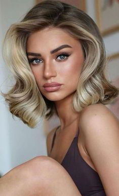 Blonde Hair Transformations, Natural Hair Wigs, European Hair, Penteado Cabelo Curto, Mid Length Hair, Shoulder Length Hair, Medium Length Hair Cuts, Hair Transformation, Hair Wig