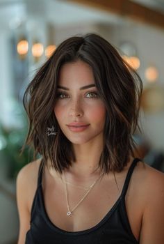 Tap to stay ahead of the curve with these trendsetting medium-length hairstyles and haircuts that redefine modern beauty standards. The Perfect Haircut, Easy Short Haircuts, Bob Haircut For Round Face, Bob Haircut Ideas, Chic Short Hair, Hairstyles And Haircuts, Short Hair Trends, Very Short Hair