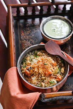 Vegetable Biryani - cauliflower, carrots peas, beans in a gravy of yogurt, tomatoes, and Indian spices. Served with basmati rice, topped with cashews and fried onions. Veggie Biryani, Mughlai Biryani, Vegetable Biryani Recipe Easy, Biryani Vegetarian, Briyani Receipes Veg, Vegetable Dum Biryani Recipe, Biryani Vegetable, Veg Biryani Recipe, Indian Biryani