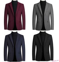 New Hot Sale Fashion Men‘s Male Boy Mens Coats  Overcoats Jacket Outwear Slim fit  Clothes Specifications:  Material : Size :US XS S M L XL XXL XXXL 4XL 5XL /Asian M L XL XXL XXXL XXXXL XXXXXL 6XL 7XL The Tag of The clothes you received  is Marked as Asian Size(Eg : if you Ordered US L=Asian XXL,the tag is XXL) China Item Run small,Suggest you choose next size up Than Usual  If you are not sure about the size,please Slim Fit Blazer With Pockets For Fall, Slim Fit Fall Blazer With Pockets, Fall Slim Fit Blazer With Pockets, Office Outerwear With Long Sleeves, Slim Fit, Slim Fit Long Sleeve Business Casual Outerwear, Winter Slim Fit Long Sleeve Blazer, Winter Casual Slim Fit Blazer, Slim Fit Suit Collar Outerwear For Fall, Winter Suits With Long Sleeves In Solid Color