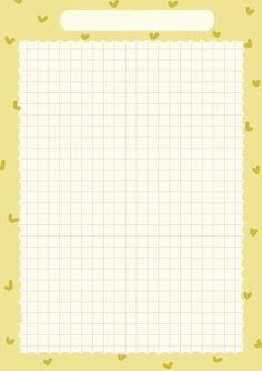 a sheet of paper with hearts on it and a yellow border around the edges that says i love you