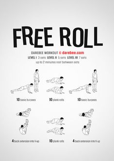 a poster with instructions on how to do a free roll