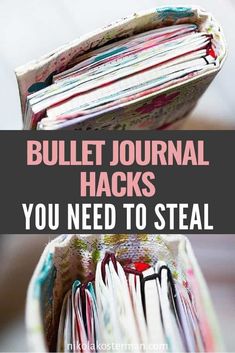 You NEED to see these bullet journal hacks that actually work! These hacks make bullet journaling easier, less stressful and more productive. Bullet Journal Banners, Journal Hacks, Diy Notebooks, Journal Goals, Bullet Journal Key, To Do Planner