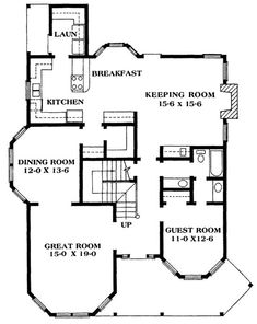 Victorian Style House Plan - 5 Beds 4 Baths 2996 Sq/Ft Plan #1014-64 - Eplans.com Gorgeous Library, Queen Anne House Plans, Victorian House Floor Plans, Window Nooks, Vintage Victorian House Plans, Victorian Floor Plans, Queen Anne Victorian House, Queen Anne House, Victorian House Plans