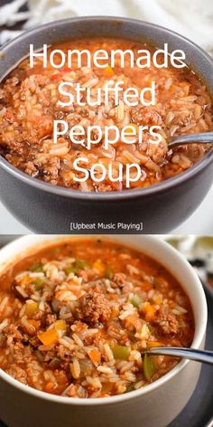 this homemade stuffed pepper soup is the perfect way to use up those leftover stuff