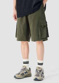 Experience functionality and style with our Cargo Utility Shorts, complete with a zippered pocket for the modern man on the go. Crafted from a breathable blend of 90% nylon and 10% spandex, these shorts feature a low waist, loose straight fit, and ice silk quick-drying properties for ultimate comfort. The edgy design includes a durable dual-duty stitch, ample storage with a large utility pocket, and a classic straight-cut hem for a relaxed silhouette. Versatile and comfortable, these shorts are Sporty Cargo Shorts With Built-in Shorts, Utility Bermuda Bottoms With Built-in Shorts, Utility Bermuda Shorts With Built-in Shorts, Outdoor Athletic Shorts With Side Pockets, Techwear Cargo Shorts With Multiple Pockets, Techwear Nylon Shorts With Functional Pockets, Techwear Cargo Shorts For Outdoor Activities, Sports Bermuda Shorts With Pockets, Techwear Shorts For Outdoor Activities