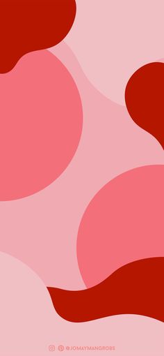 an abstract pink and red background with wavy shapes