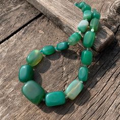 "Dimensions:- 1) Green Onyx Tumble Necklace     Weight      : 154 Grams      Length      : 9.70\" Inches      Bead Size : 10 to 20 mm (Small to Big)     Color         : Green 2) Orange Onyx Tumble Necklace      Weight      : 157 Grams       Length      : 9.50\" Inches        Bead Size : 10 to 20 mm (Small to Big)      Color         : Orange 3) Purple Onyx Tumble Necklace      Weight      : 156 Grams       Length      : 9.700\" Inches       Bead Size : 10 to 20 mm (Small to Big)      Color Luxury Green Onyx Beaded Necklaces, Blue Packaging, Necklace Big, Blue Onyx, Coral Beads, Onyx Stone, Green Onyx, Stone Necklace, Color Orange