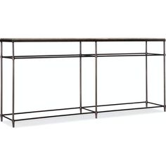 Width: 74" (188 cm) Depth: 14" (35.6 cm) Height: 34 1/4" (87 cm) Weight: 48 lb (21.6 kg) Material: Acacia Solids with Round Metal Tube and Metal Sheet Light and airy and modern and minimalistic, the St. Armand Console has a lightly-scaled metal base and legs finished in brushed pewter with a Solid Acacia Wood top in a casual black finish. At only 14 inches deep, this slim piece will enhance many types of spaces. Give your home a shot of style with our living room furniture. Make this room the perfect spot for conversation, entertaining or just relaxing. France and Son is an authorized seller of this product. Schnadig Furniture, American Drew Furniture, 0 Number, Hillsdale Furniture, Chair Side Table, Coaster Furniture, Modway Furniture, Liberty Furniture, Metal Sheet