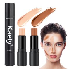 PRICES MAY VARY. 💝【2 in 1 Cream Contour Stick Makeup】 -Countour highlight stick has a silky, lightweight, buttery smooth formula that blends seamlessly onto your skin! Cream Bronzer Stick - Incredibly creamy and soft texture combines the features of a powder and butter bronzer; that smooth skin texture brightens skin tone and delivers a gorgeous bronze finish.The makeup contour and makeup highlighter create the illusion of a sculpted, defined face in no time. 💝【Brightens & Shades】4 Colors Stic Cream Bronzer Stick, Defined Face, Cream Contour Stick, Cream Contour Palette, Bronzer Stick, Highlight Stick, Stick Makeup, Makeup Contour, Butter Bronzer