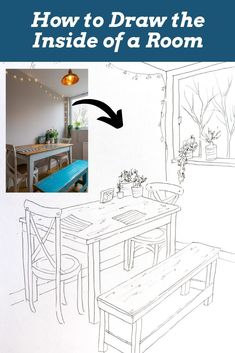 how to draw the inside of a room