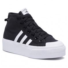 Find Adidas Nizza 2" Hi Platform Mid Canvas Sneakers Women Shoes Black Size 8 on eBay in the category Clothing, Shoes & Accessories>Women>Women's Shoes>Athletic Shoes. Adidas High-top Platform Sneakers, Adidas Nizza Shoes Women, Adidas Nizza Platform High Top, Nizza Platform Shoes, Adidas Nizza High Top, Adidas Black Synthetic High-top Sneakers, Women Shoes Black, Adidas Nizza Platform, Adidas Nizza