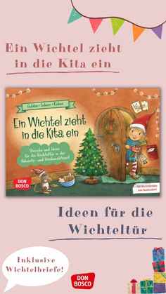 an advertisement for the children's christmas book, which is written in german and english