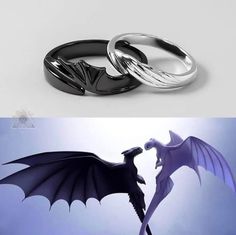 خواتم خطوبة, Cute Couple Gifts, Dragon Trainer, Magical Jewelry, Couple Jewelry, Matching Jewelry, Fancy Jewelry, A Dragon, Fantasy Jewelry