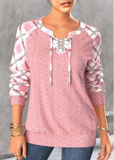 Color:Light Pink;Size:M;Size:L;Size:XL;Size:XXL;Package Contents:1 X Sweatshirt;Occasion:Other;Style:Bohemian; Gingerbread Crafts, Blue Jumpsuits, Long Sleeve Tops Casual, Red Jumpsuit, Tops Casual, Round Neck Sweatshirts, Solid & Striped, Pink Long Sleeve