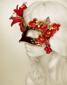 Red Masquerade Mask, Masquerade Ball Prom, Silver Masquerade Mask, Gold Masquerade Mask, Flower Mask