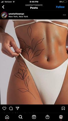 Tato Minimal, Hip Thigh Tattoos, Hip Tattoos Women, Petite Tattoos, Thigh Tattoos Women, Classy Tattoos, Discreet Tattoos, Dainty Tattoos, Subtle Tattoos